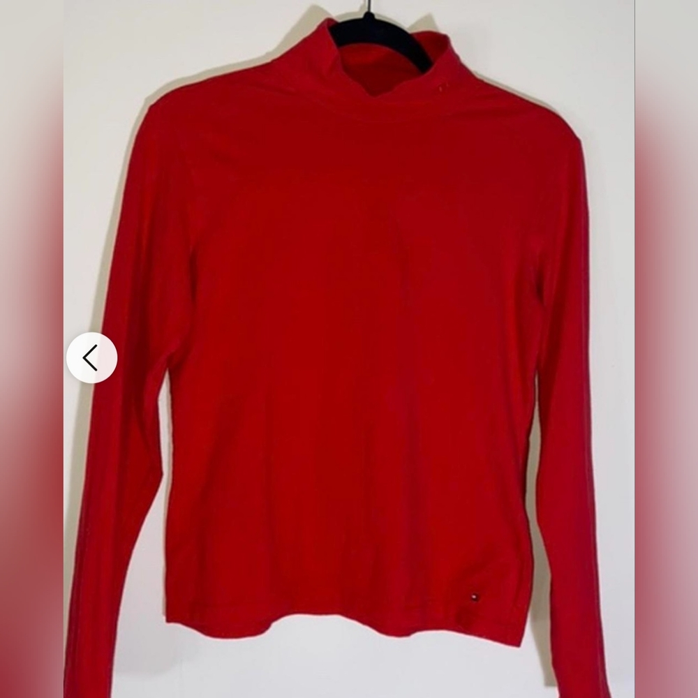 Women's Tommy Hilfiger Red Turtleneck - Size M - Picture 2 of 4